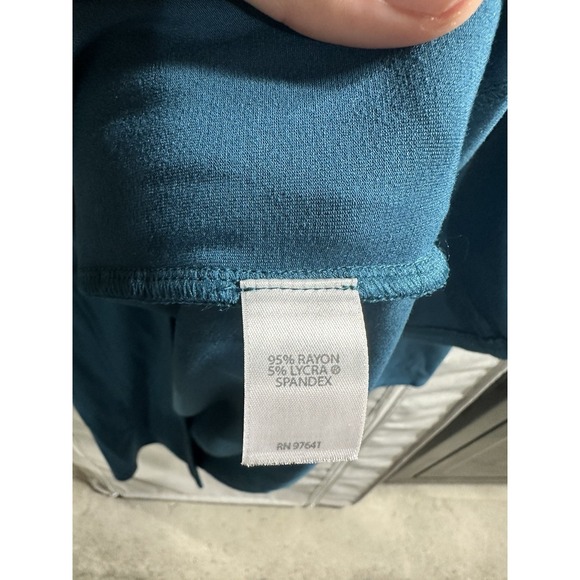NWT J Jill Wearever Collection Womens Extra Small‎ Teal One Button Long Sleeve - Picture 6 of 7